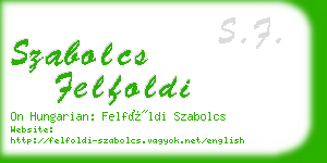 szabolcs felfoldi business card